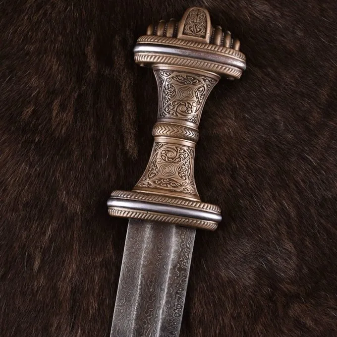 Deepeeka Angelsächsische Schwert Fetter Lane, Damaststahl Stahl 5 Deepeeka Angelsächsische Schwert Fetter Lane, Damaststahl Stahl – Bild 3