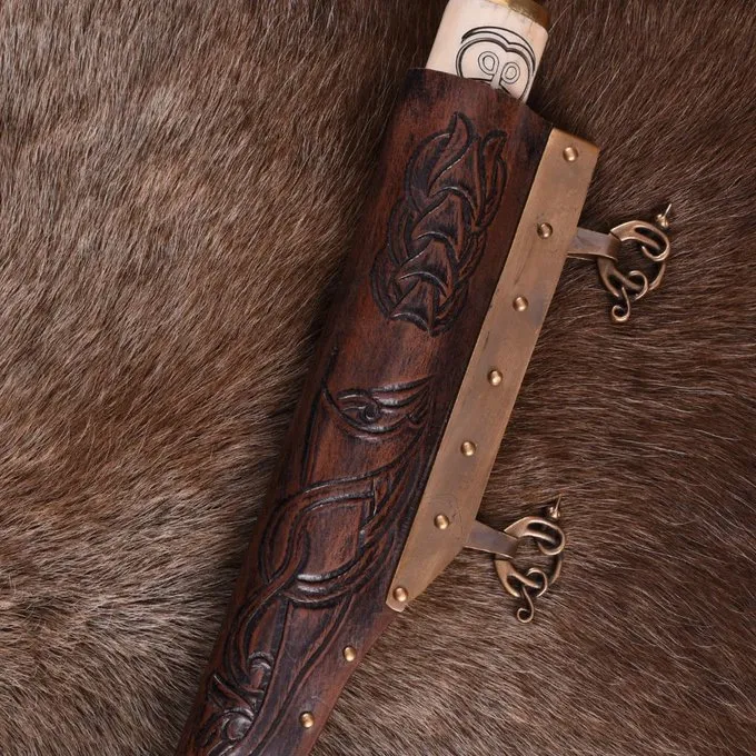 Deepeeka Kleiner Nordischer Wikinger-Sax Mit Verziertem Beingriff 6 Deepeeka Kleiner Nordischer Wikinger-Sax Mit Verziertem Beingriff – Bild 4