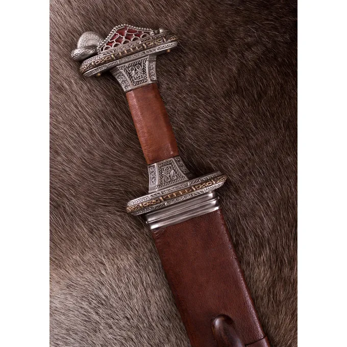 Deepeeka Vendel Schwert Uppsala 7. Bis 8. Jahrhundert, Verzinnte Griff, Damaststahl 6 Deepeeka Vendel Schwert Uppsala 7. Bis 8. Jahrhundert, Verzinnte Griff, Damaststahl – Bild 4