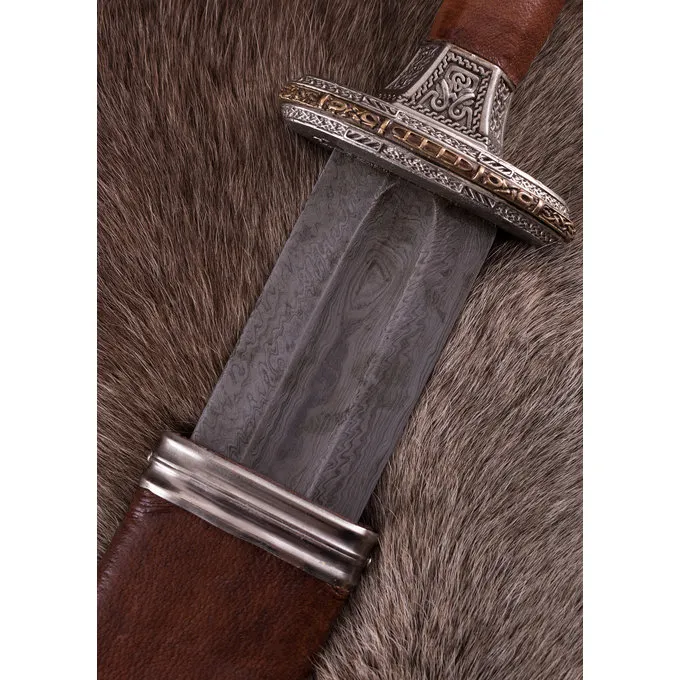 Deepeeka Vendelschwert Uppsala 7.-8. Jahrhundert, Messinggriff, Damast 8 Deepeeka Vendelschwert Uppsala 7.-8. Jahrhundert, Messinggriff, Damast – Bild 6