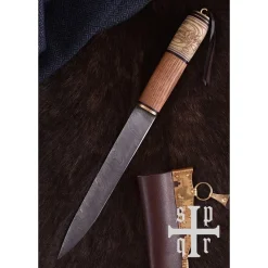 SPQR Viking Seax Mit Knotenmotiv, Damaszenerstahl -Schwerter Verkäufe viking seax mit knotenmotiv damaszenerstahl 2
