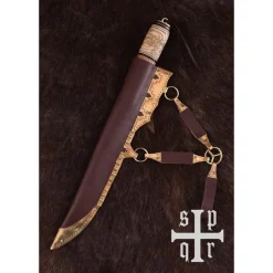 SPQR Viking Seax Mit Knotenmotiv, Damaszenerstahl -Schwerter Verkäufe viking seax mit knotenmotiv damaszenerstahl 3